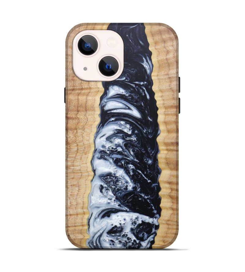 iPhone 13 Wood+Resin Live Edge Phone Case - Nollie (Black & White, 601237)