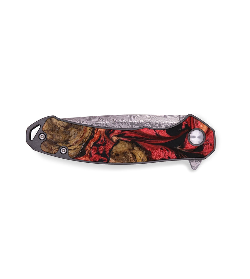EDC Wood+Resin Pocket Knife - Thiago (Red, 640000)