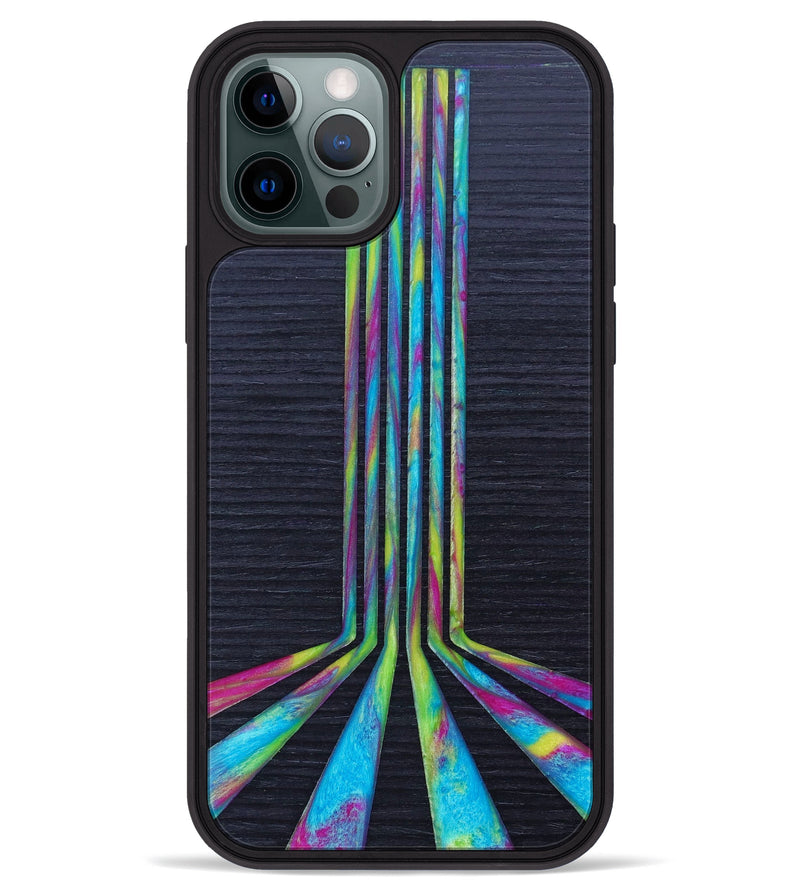 iPhone 12 Pro Max Wood+Resin Phone Case - Christian (Retro, 634149)