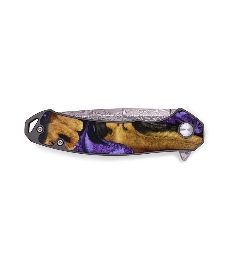 EDC Wood+Resin Pocket Knife - Velma (Purple, 644201)
