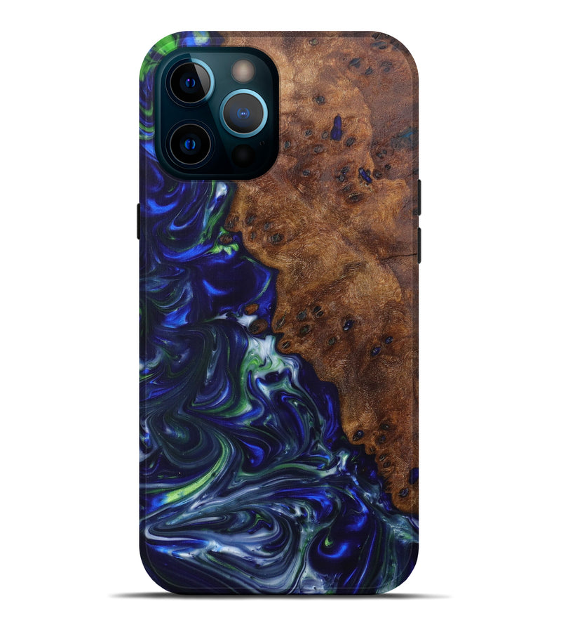 iPhone 12 Pro Max Wood+Resin Live Edge Phone Case - Amayah (Artist Pick, 611176)