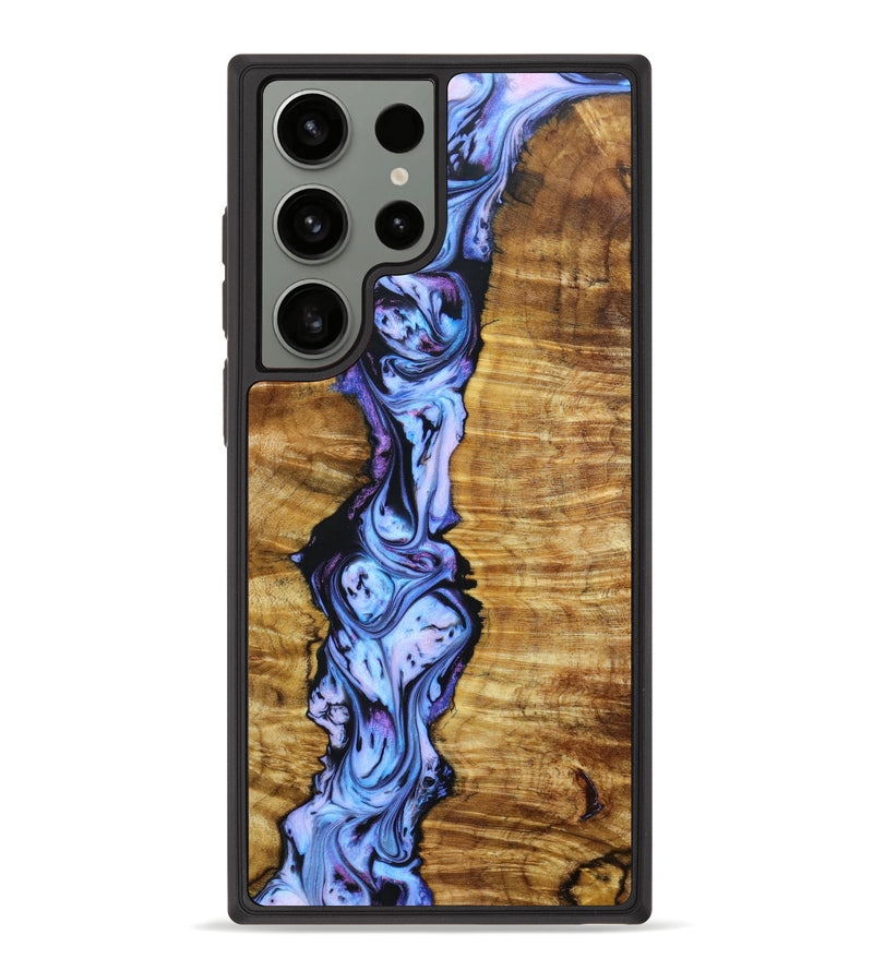 Galaxy S23 Ultra Wood+Resin Phone Case - Aylin (Purple, 640990)