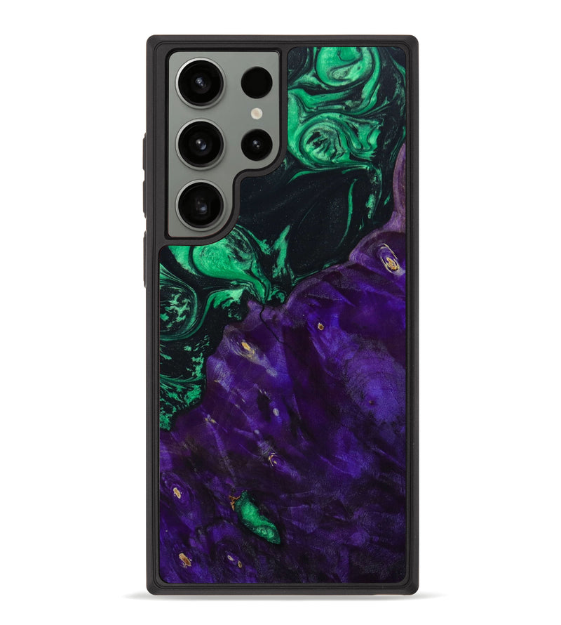 Galaxy S23 Ultra Wood+Resin Phone Case - Clinton (Green, 647799)