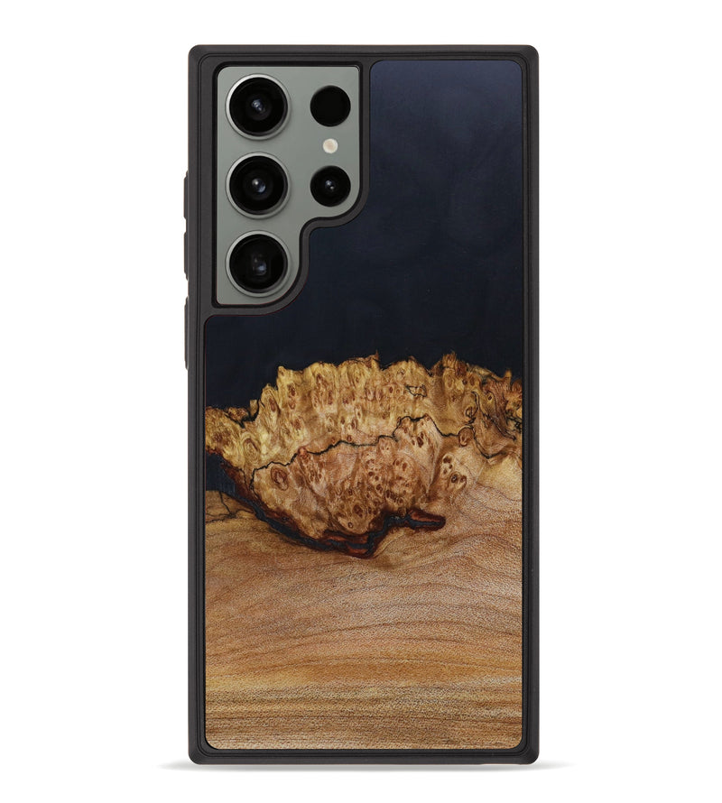 Galaxy S23 Ultra Wood+Resin Phone Case - Eli (Black & White, 639862)