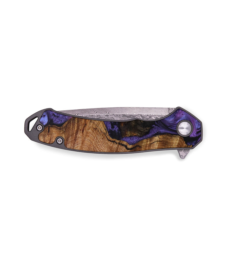 EDC Wood+Resin Pocket Knife - Gordon (Purple, 644208)