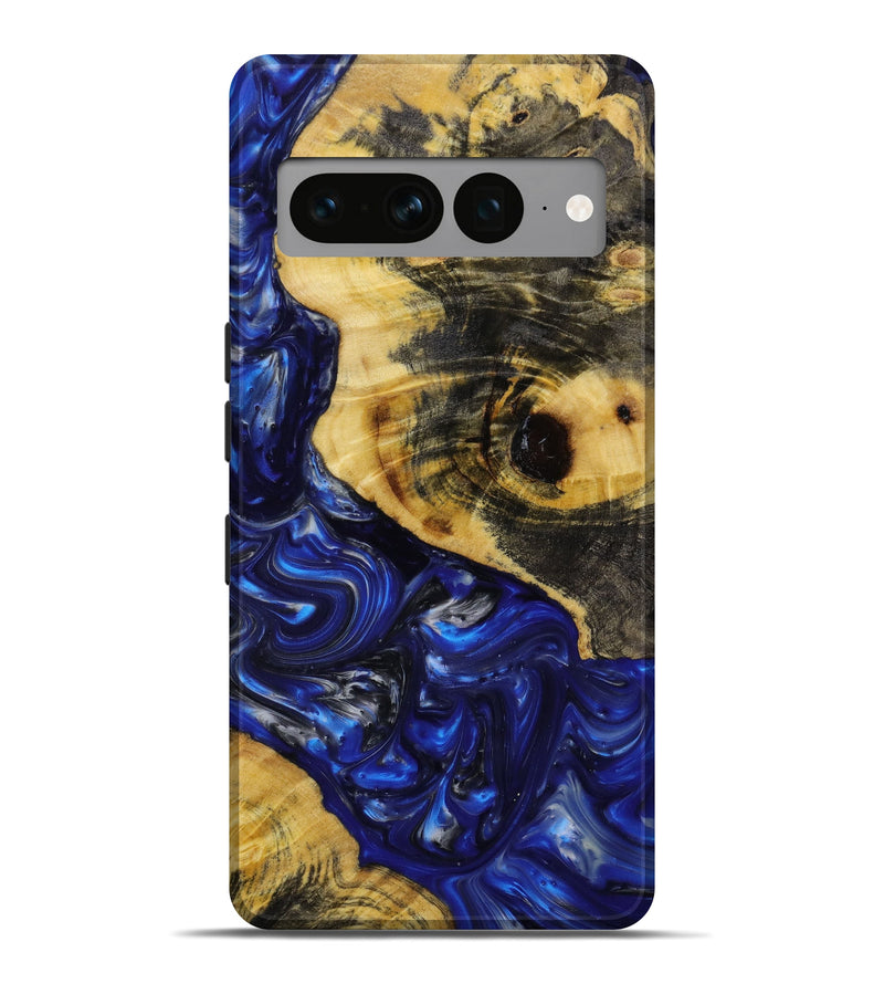 Pixel 7 Pro Wood+Resin Live Edge Phone Case - Kimberly (Blue, 646914)
