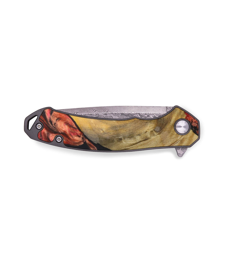 EDC Wood+Resin Pocket Knife - Christopher (Red, 637103)