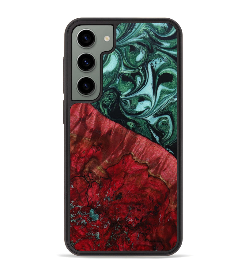 Galaxy S23 Plus Wood+Resin Phone Case - Damon (Green, 648418)
