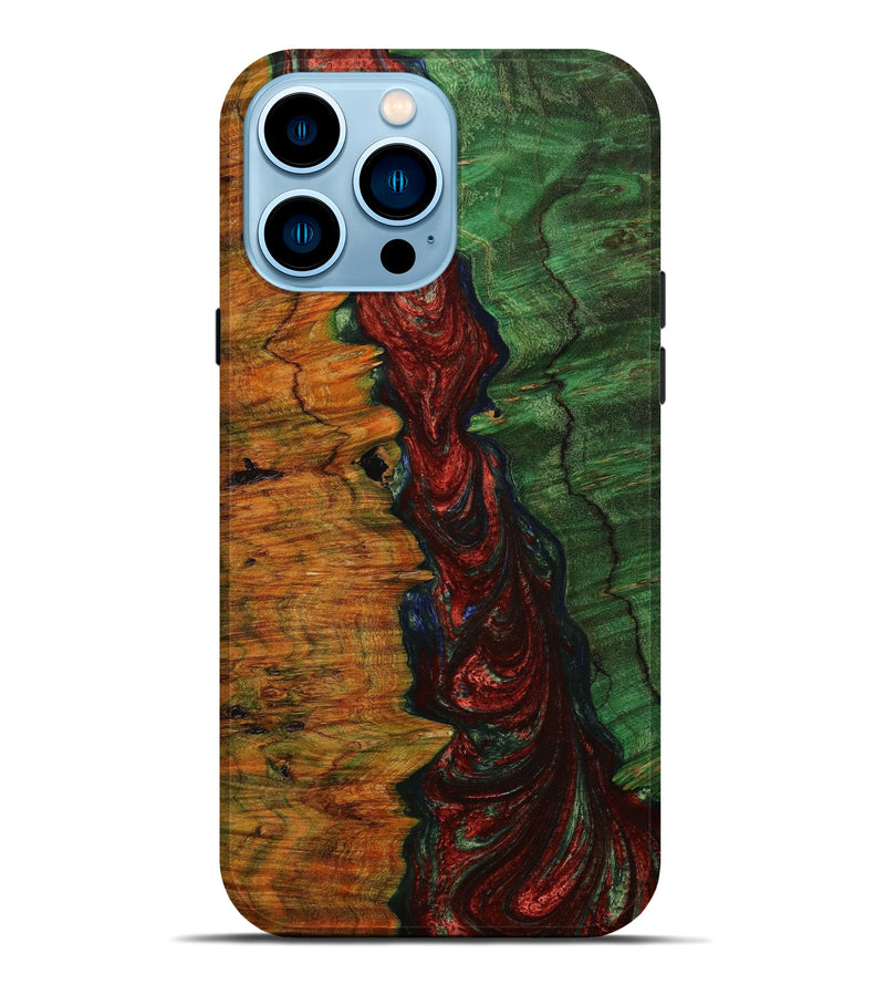 iPhone 14 Pro Max Wood+Resin Live Edge Phone Case - Leah (Artist Pick, 646844)