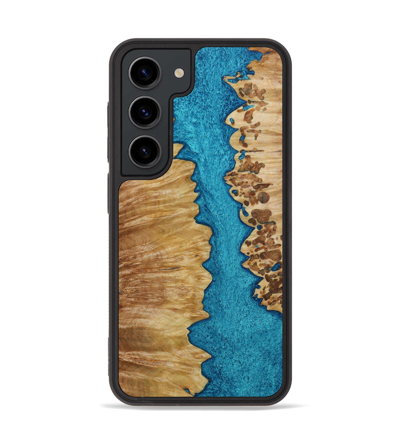 Galaxy S23 Wood+Resin Phone Case - Ophelia (Blue, 648268)