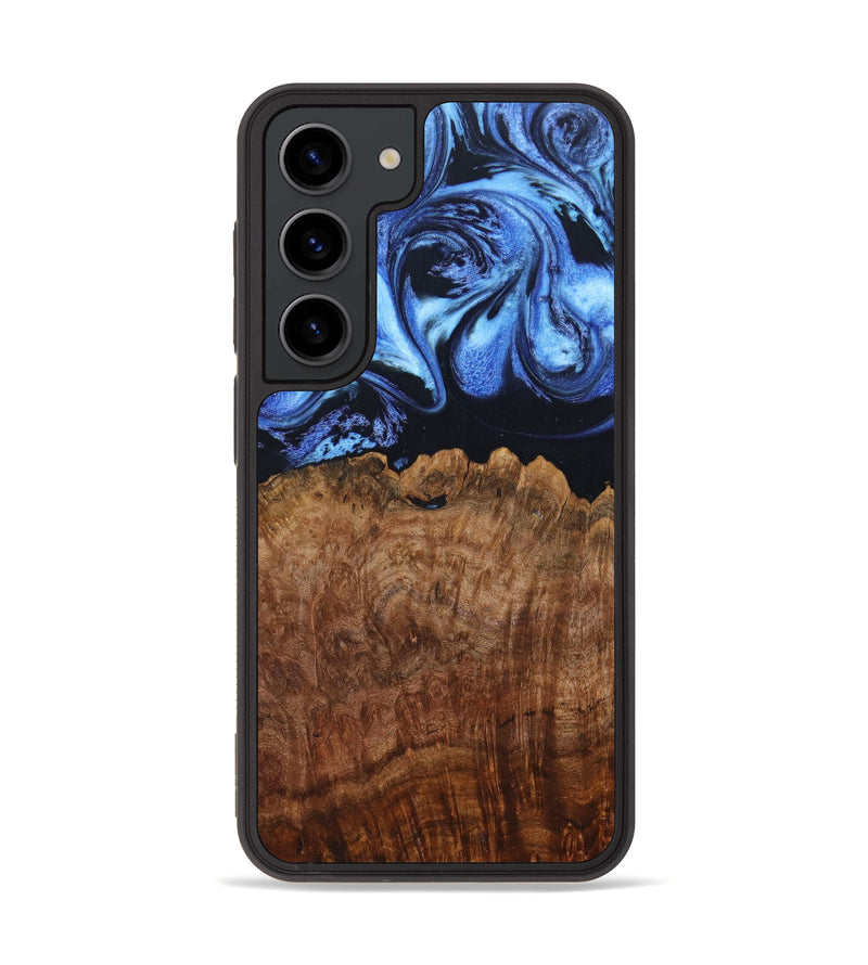 Galaxy S23 Wood+Resin Phone Case - Krissy (Blue, 632048)