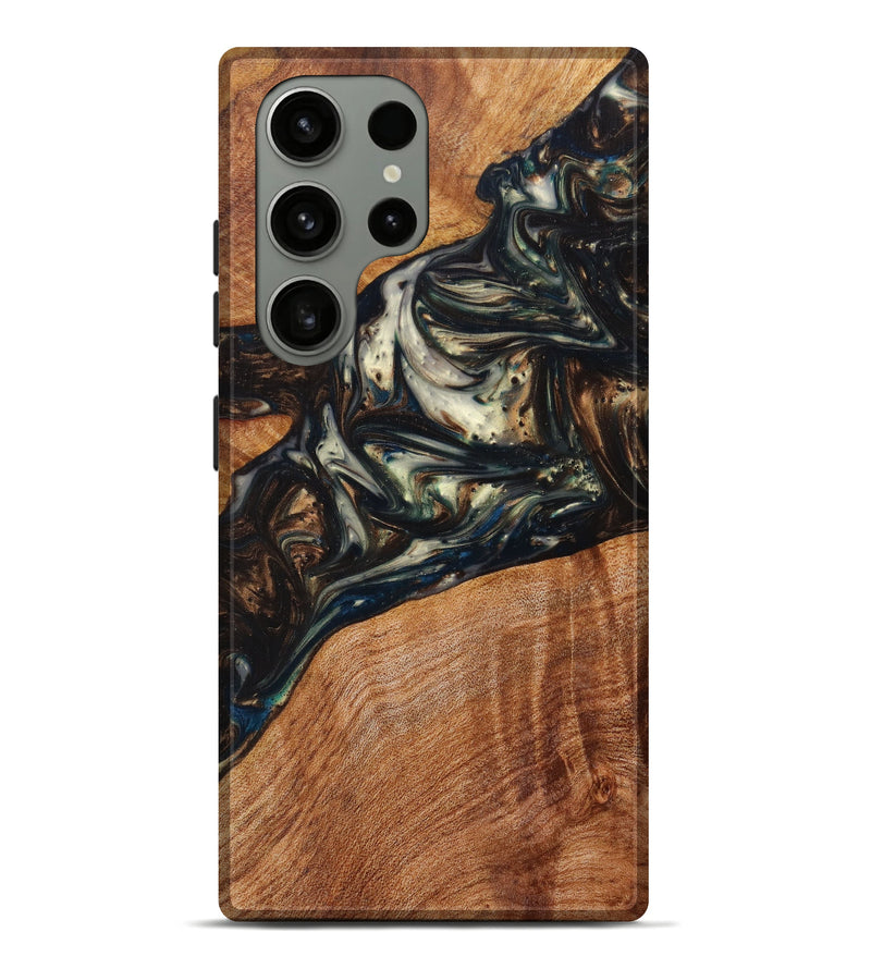 Galaxy S23 Ultra Wood+Resin Live Edge Phone Case - Ireland (Metallic, 626650)