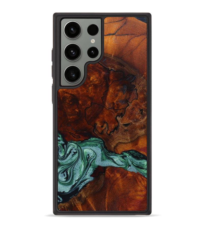 Galaxy S23 Ultra Wood+Resin Phone Case - Hendrix (Green, 643820)