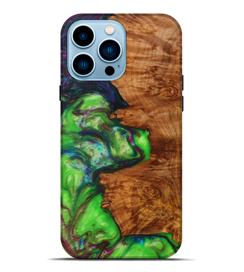 iPhone 14 Pro Max Wood+Resin Live Edge Phone Case - Armand (Artist Pick, 610633)
