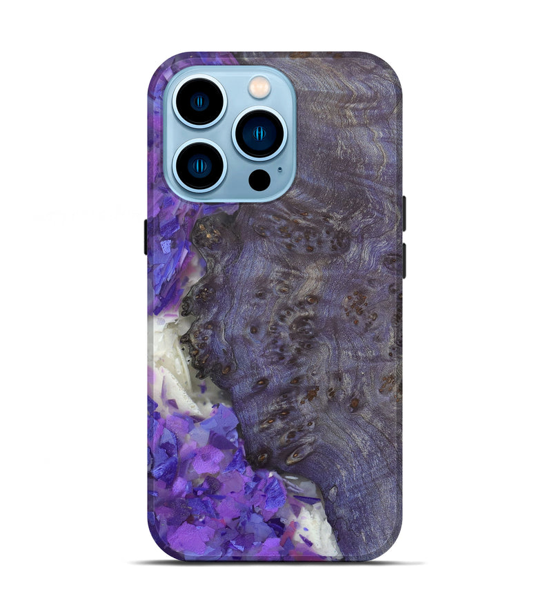 iPhone 14 Pro Wood+Resin Live Edge Phone Case - Huguette (Confetti, 604273)