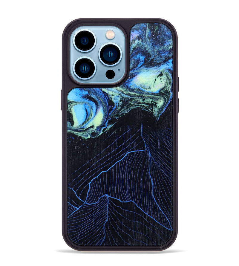 iPhone 14 Pro Max Wood+Resin Phone Case - Lupe (Aurora, 617642)