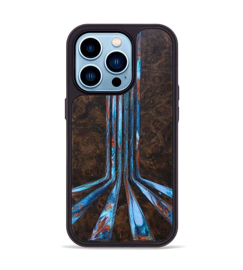 iPhone 14 Pro Wood+Resin Phone Case - Alyssa (Retro, 634524)