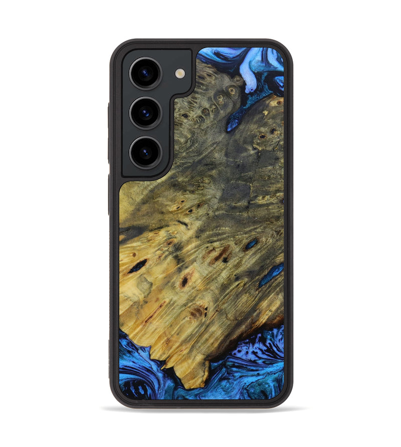 Galaxy S23 Wood+Resin Phone Case - Matias (Blue, 646285)
