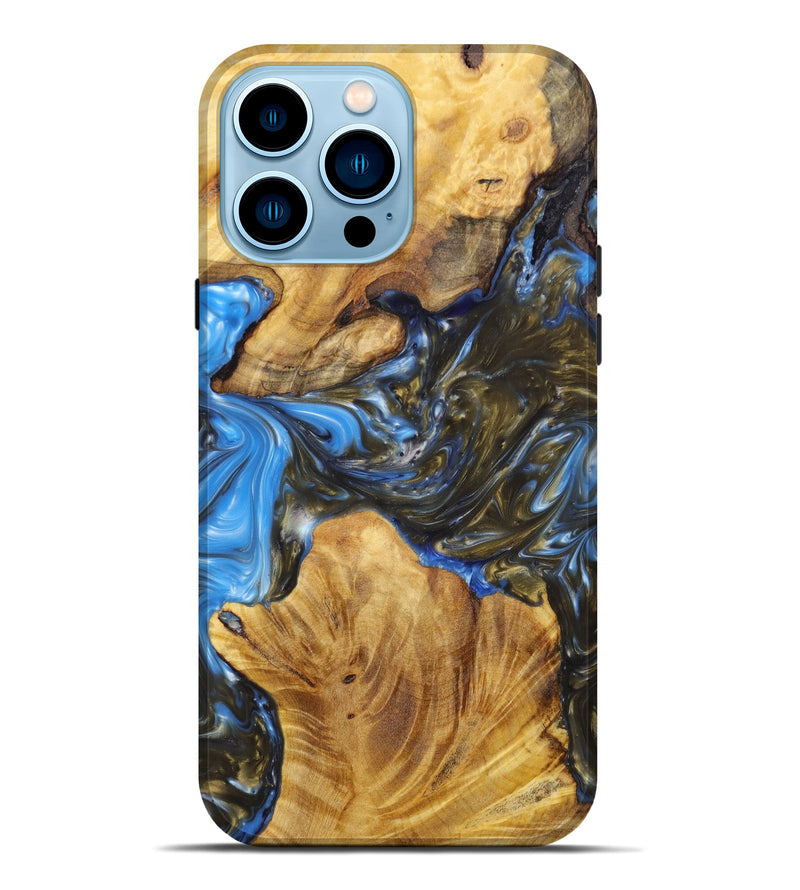 iPhone 14 Pro Max Wood+Resin Live Edge Phone Case - Renee (Artist Pick, 637184)