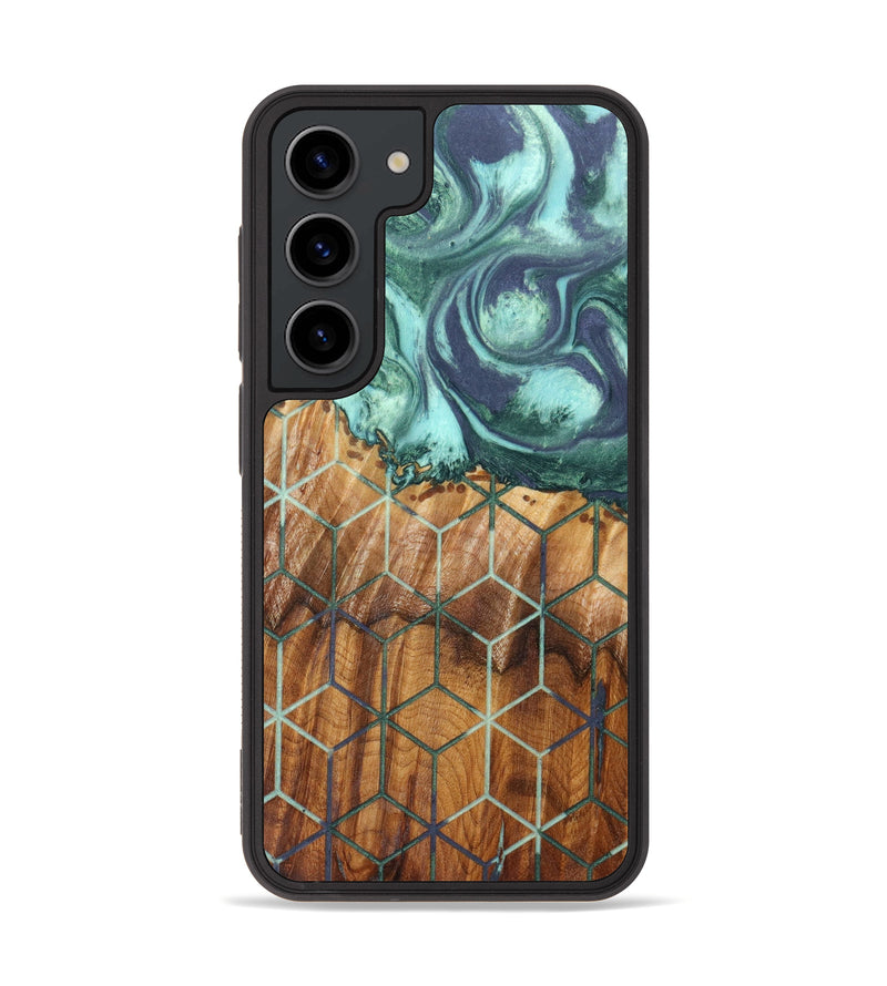 Galaxy S23 Wood+Resin Phone Case - Precious (Pattern, 626808)