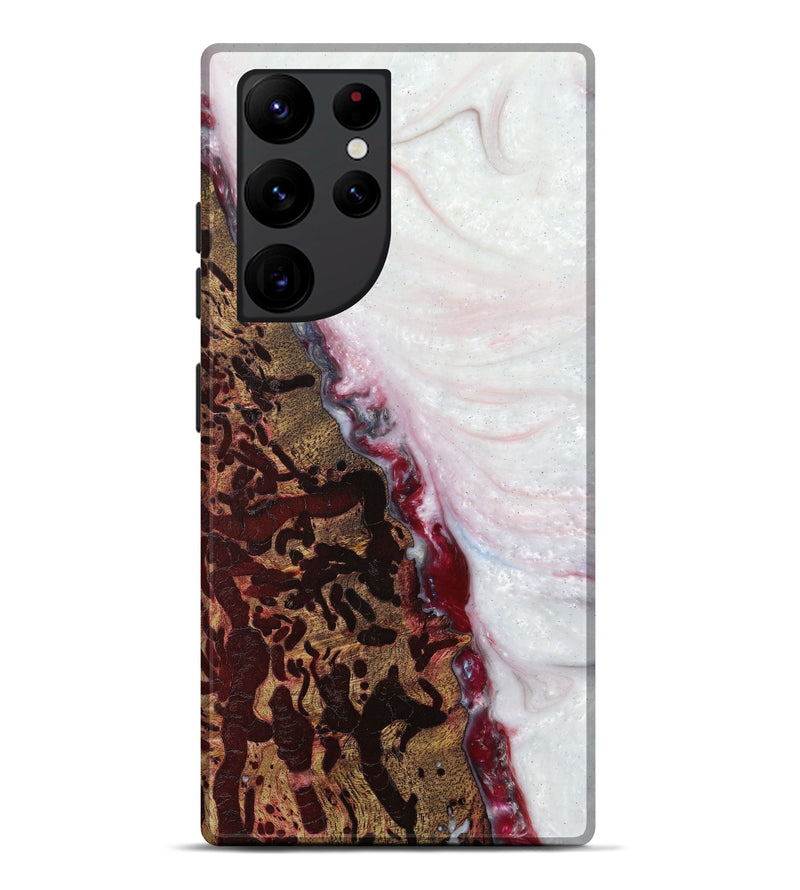 Galaxy S22 Ultra Wood+Resin Live Edge Phone Case - Zander (Metallic, 610277)