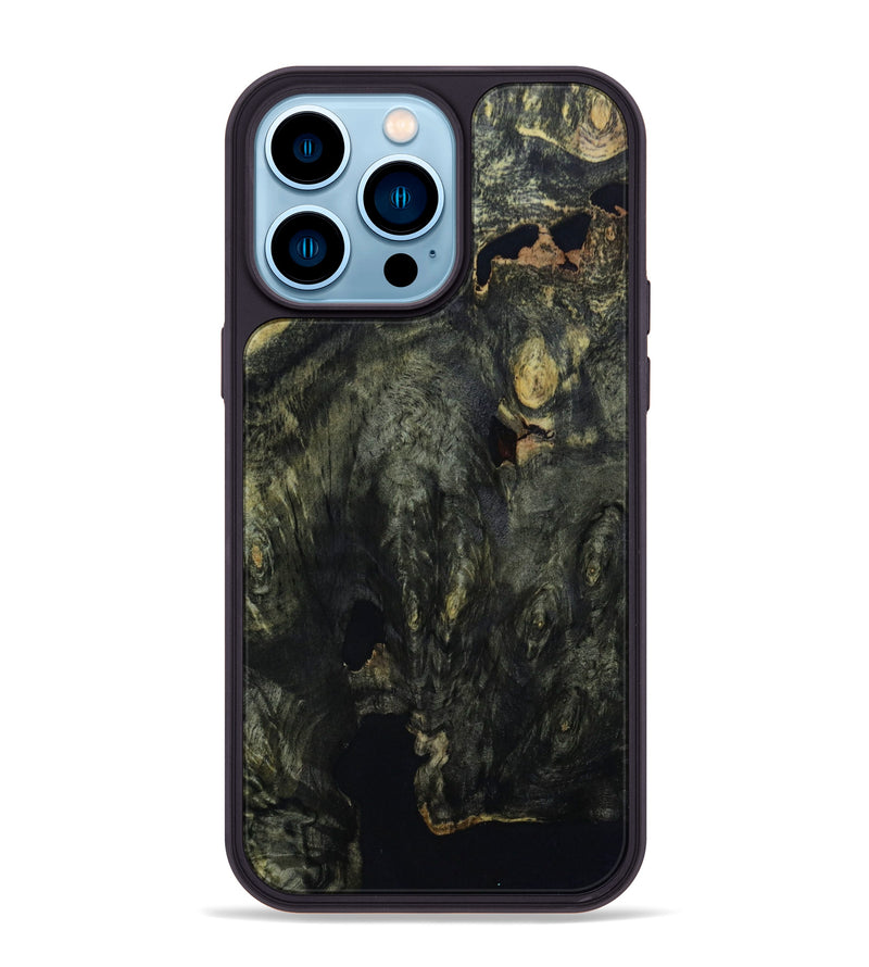 iPhone 14 Pro Max Wood+Resin Phone Case - Rosemary (Wood Burl, 647590)