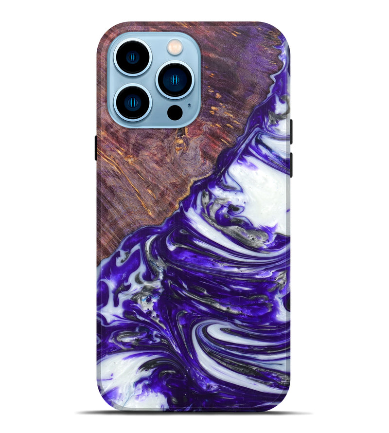 iPhone 14 Pro Max Wood+Resin Live Edge Phone Case - Birdie (Artist Pick, 607267)