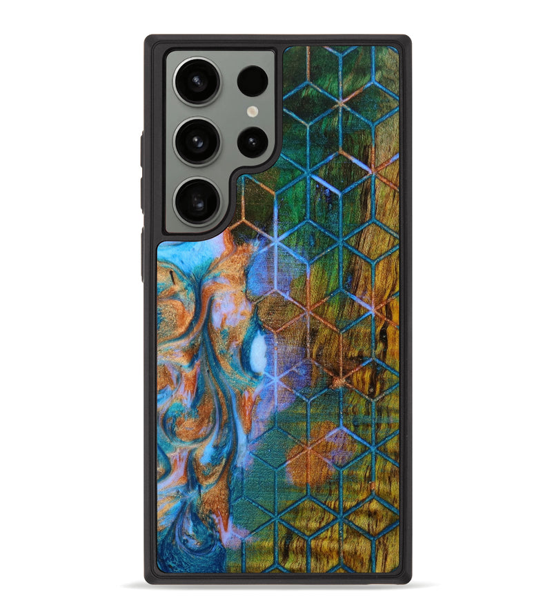 Galaxy S23 Ultra Wood+Resin Phone Case - Addie (Pattern, 644899)