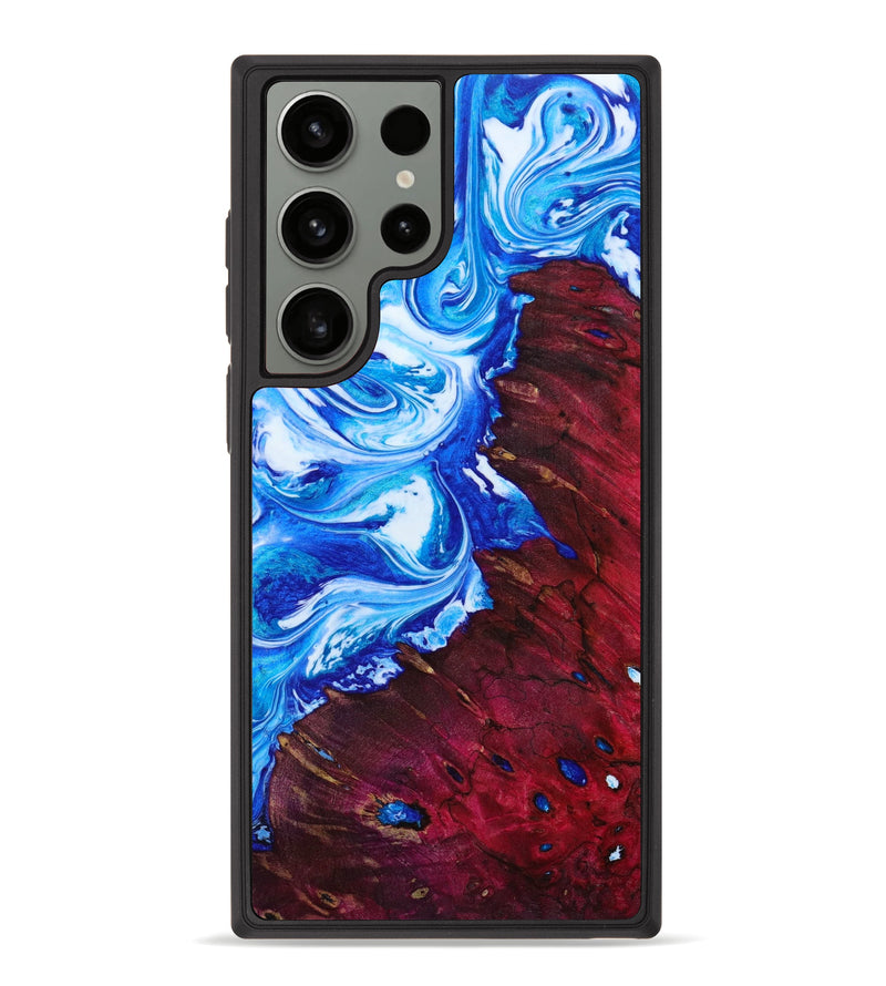 Galaxy S23 Ultra Wood+Resin Phone Case - Kade (Blue, 644760)