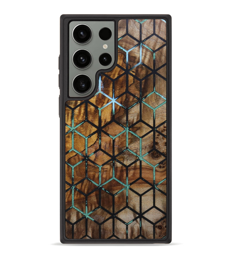 Galaxy S23 Ultra Wood+Resin Phone Case - Faye (Pattern, 638620)