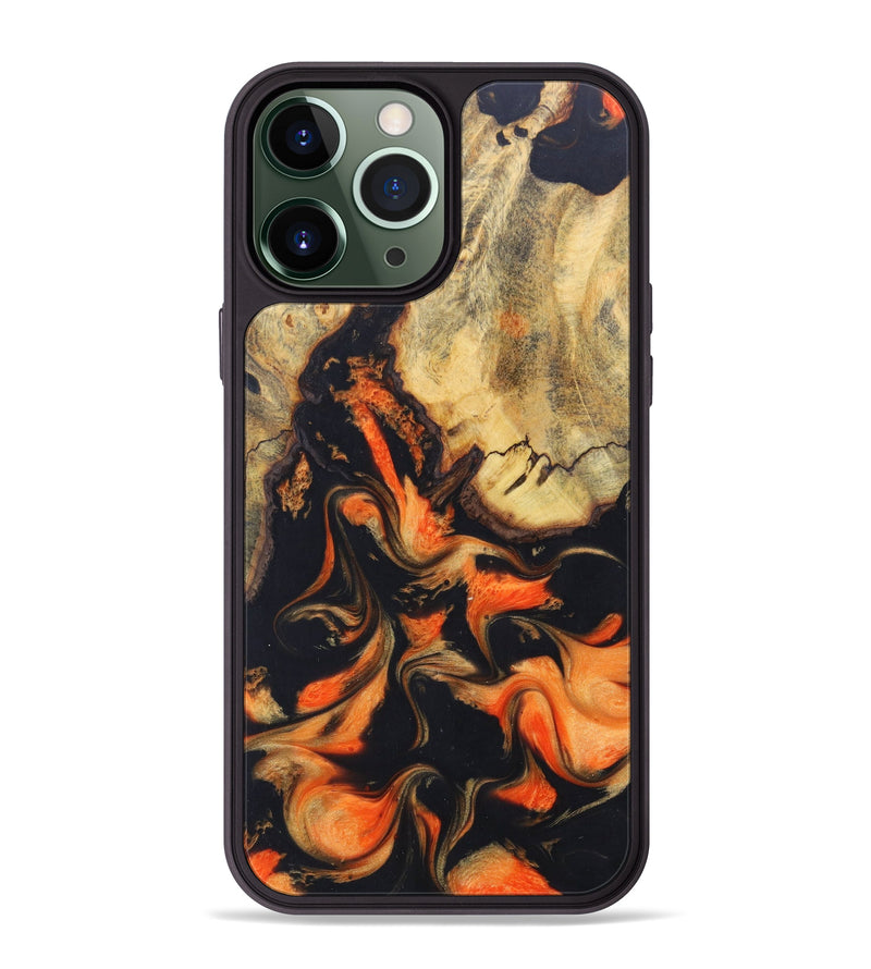iPhone 13 Pro Max Wood+Resin Phone Case - Tadeo (Lava, 625021)