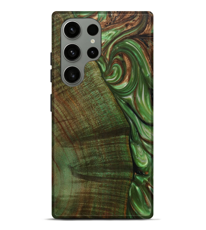 Galaxy S23 Ultra Wood+Resin Live Edge Phone Case - Skyler (Green, 622958)