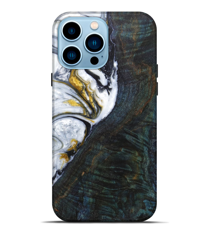 iPhone 14 Pro Max Wood+Resin Live Edge Phone Case - Niz (Artist Pick, 605647)