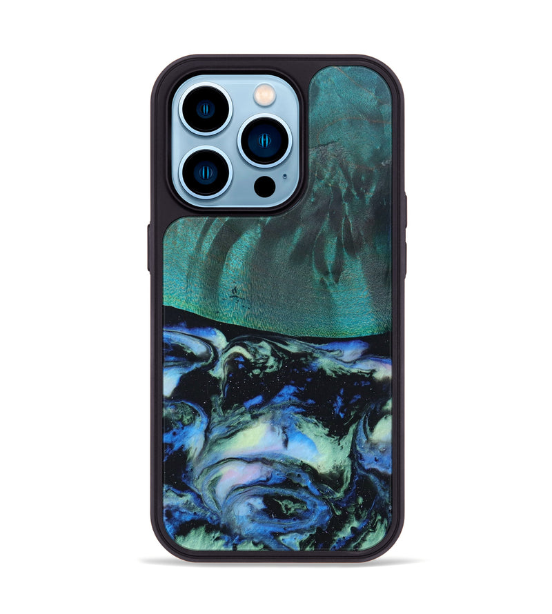 iPhone 14 Pro Wood+Resin Phone Case - Marlen (Aurora, 618490)