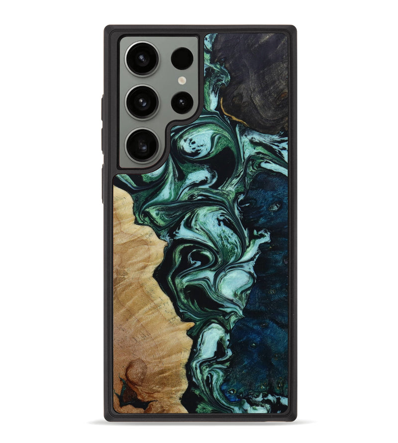 Galaxy S23 Ultra Wood+Resin Phone Case - Malia (Mosaic, 648544)