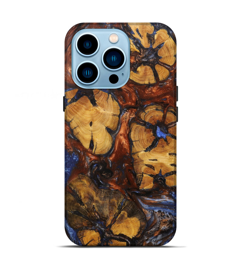 iPhone 14 Pro Wood+Resin Live Edge Phone Case - Regis (Metallic, 596327)
