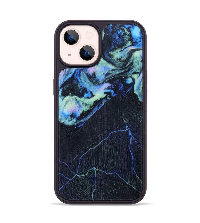 iPhone 14 Wood+Resin Phone Case - Makai (Aurora, 621922)
