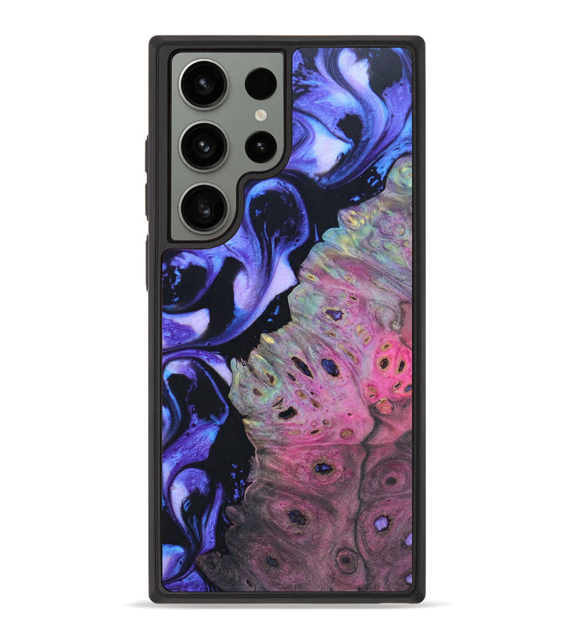Galaxy S23 Ultra Wood+Resin Phone Case - Erik (Purple, 629221)