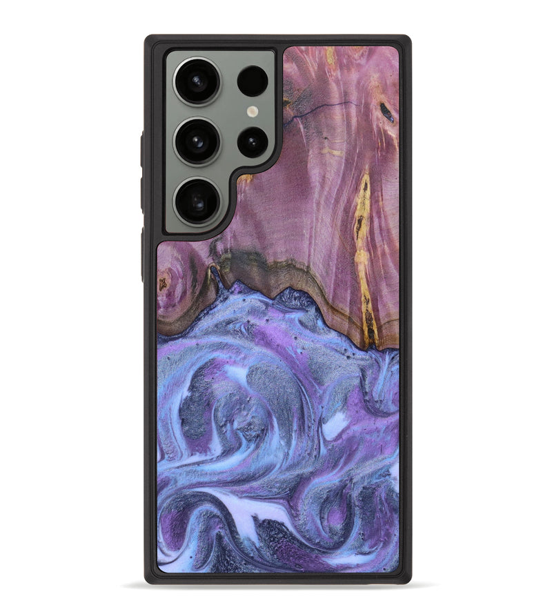 Galaxy S23 Ultra Wood+Resin Phone Case - Dereon (Purple, 626839)