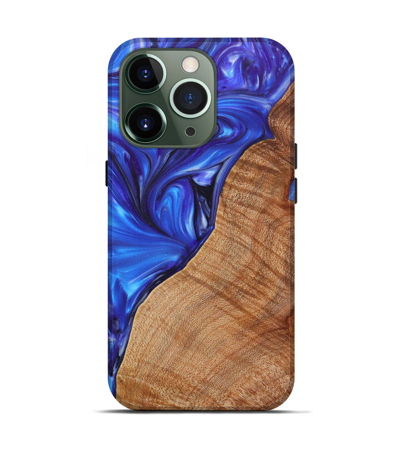 iPhone 13 Pro Wood+Resin Live Edge Phone Case - Celeste (Purple, 628989)