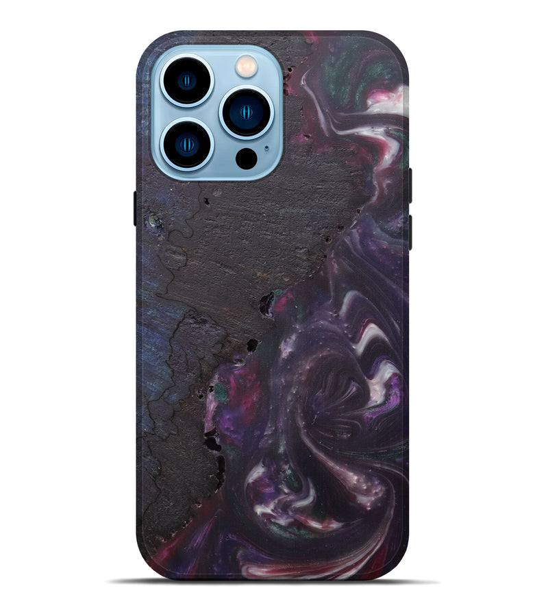 iPhone 14 Pro Max Wood+Resin Live Edge Phone Case - Ryman (Purple, 592335)