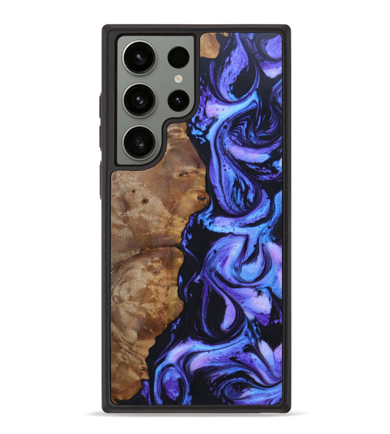 Galaxy S23 Ultra Wood+Resin Phone Case - Scottie (Purple, 629211)