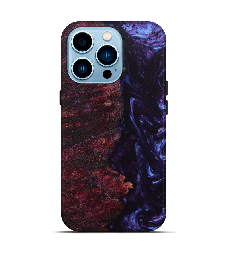 iPhone 14 Pro Wood+Resin Live Edge Phone Case - Jamil (Purple, 625511)