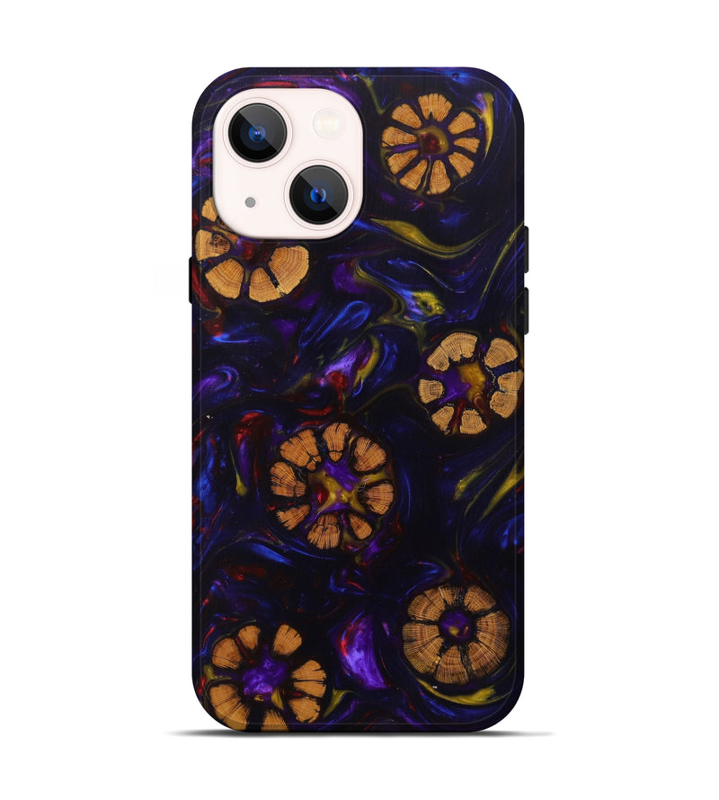 iPhone 13 Wood+Resin Live Edge Phone Case - Farooq (Purple, 604587)