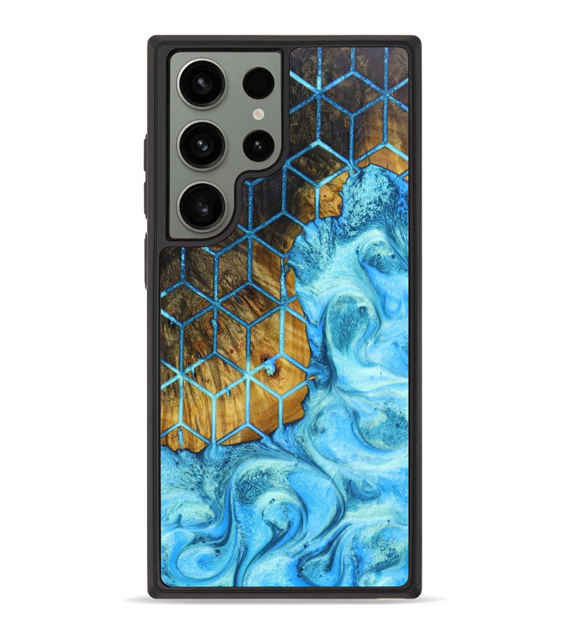 Galaxy S23 Ultra Wood+Resin Phone Case - Shaniece (Pattern, 631901)