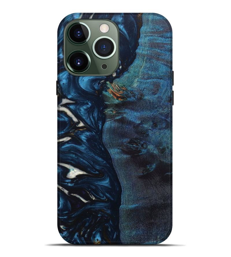 iPhone 13 Pro Max Wood+Resin Live Edge Phone Case - Selina (Artist Pick, 631108)