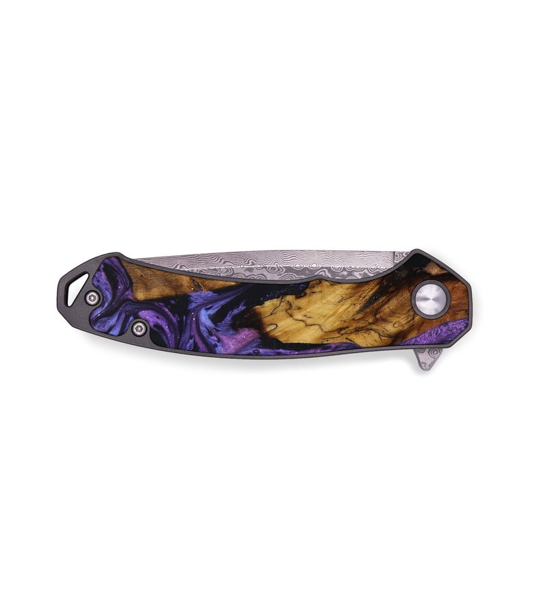 EDC Wood+Resin Pocket Knife - Karina (Purple, 644198)