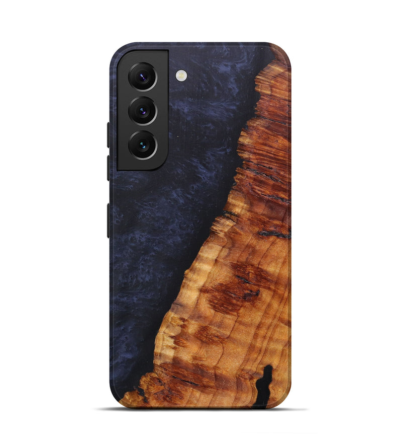 Galaxy S22 Wood+Resin Live Edge Phone Case - Romona (Pure Black, 607134)
