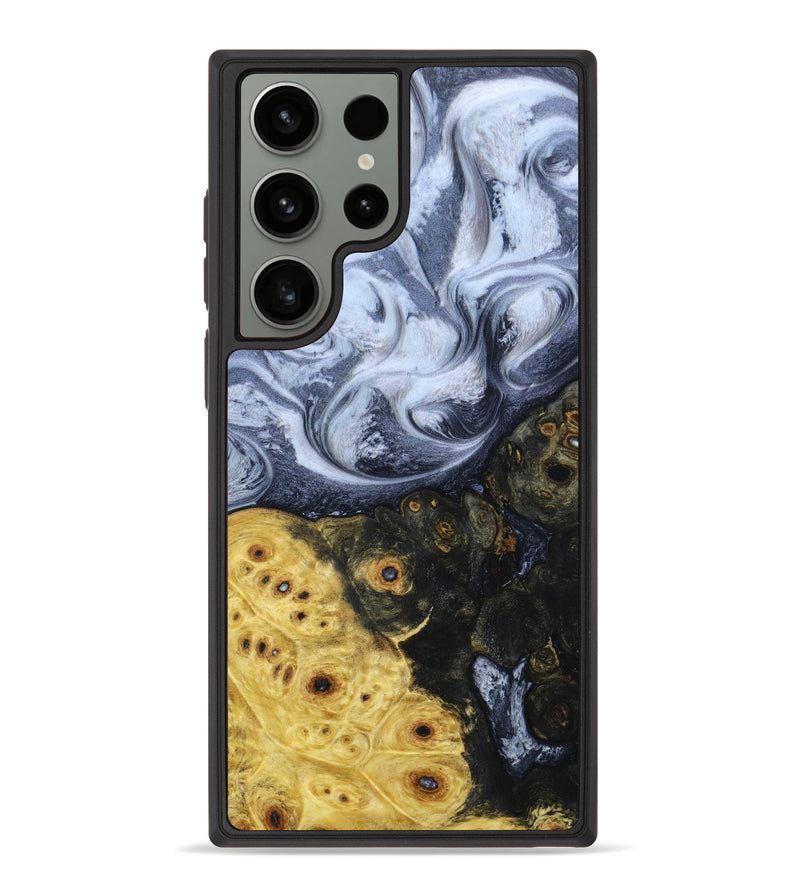 Galaxy S23 Ultra Wood+Resin Phone Case - Shannon (Black & White, 632104)