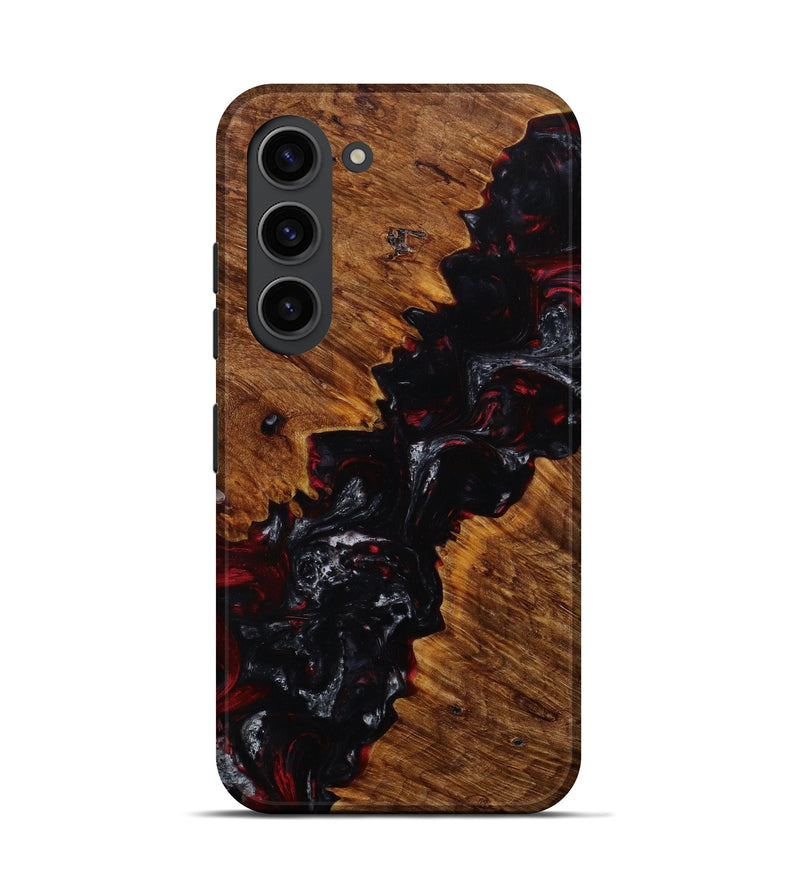 Galaxy S23 Wood+Resin Live Edge Phone Case - Maggie (Red, 642878)